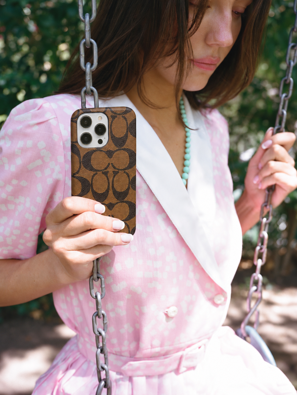 Classic Classic iPhone Case Brown -JDK241426 — lifestyle scene 5