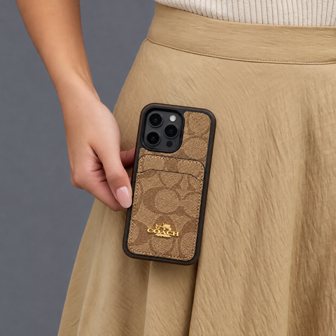 Classic iPhone Case With Card Holder Coffee -KB241416 — product view 6