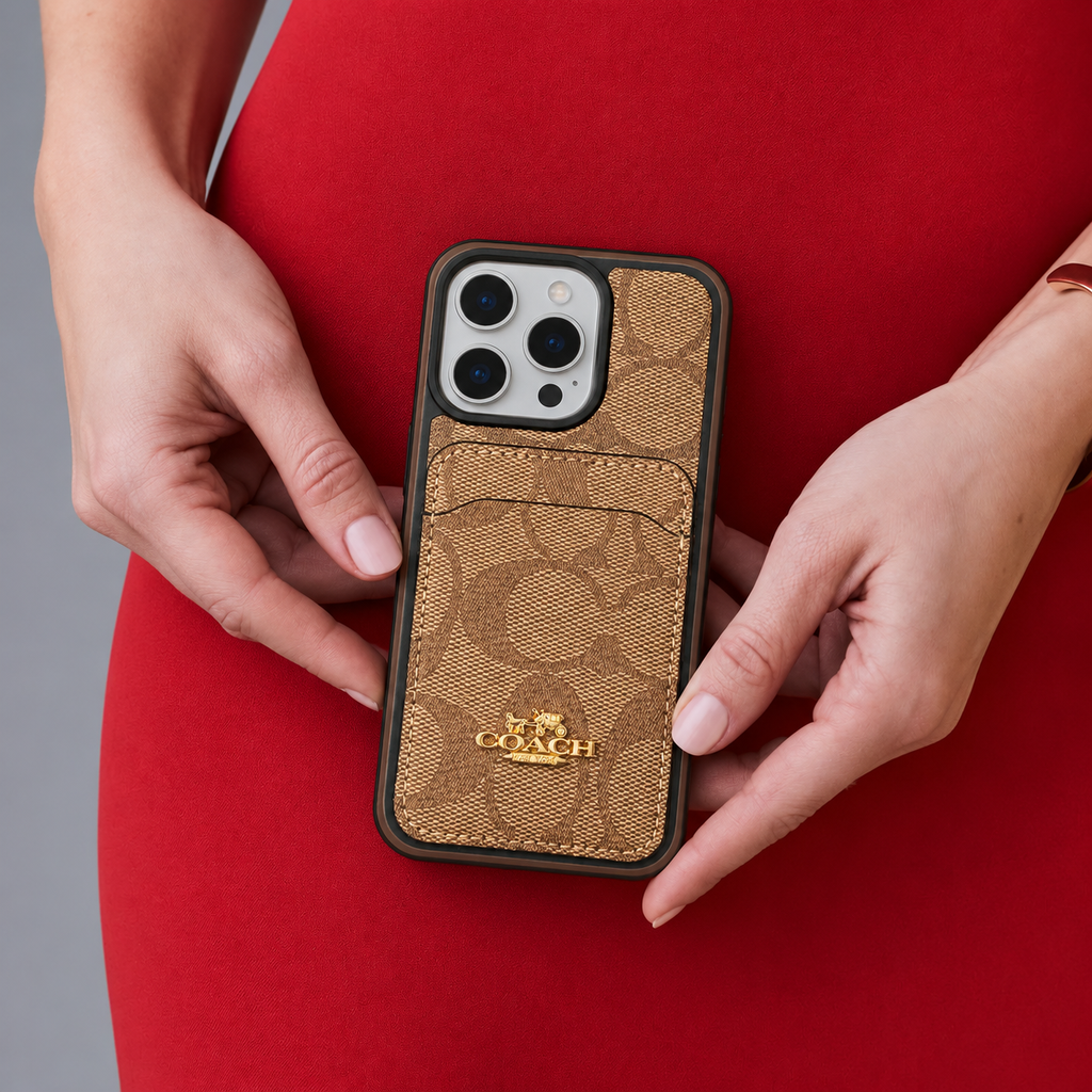 Classic iPhone Case With Card Holder Coffee -KB241416 — product view 1