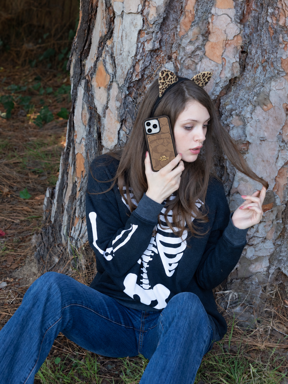 Classic iPhone Case With Card Holder Coffee -KB241416 — lifestyle scene 7