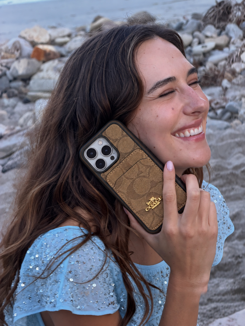 Classic iPhone Case With Card Holder Coffee -KB241416 — lifestyle scene 9