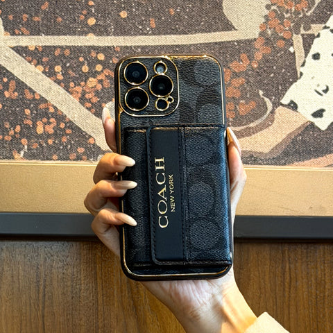 Black monogram crossbody phone case lifestyle detail 3
