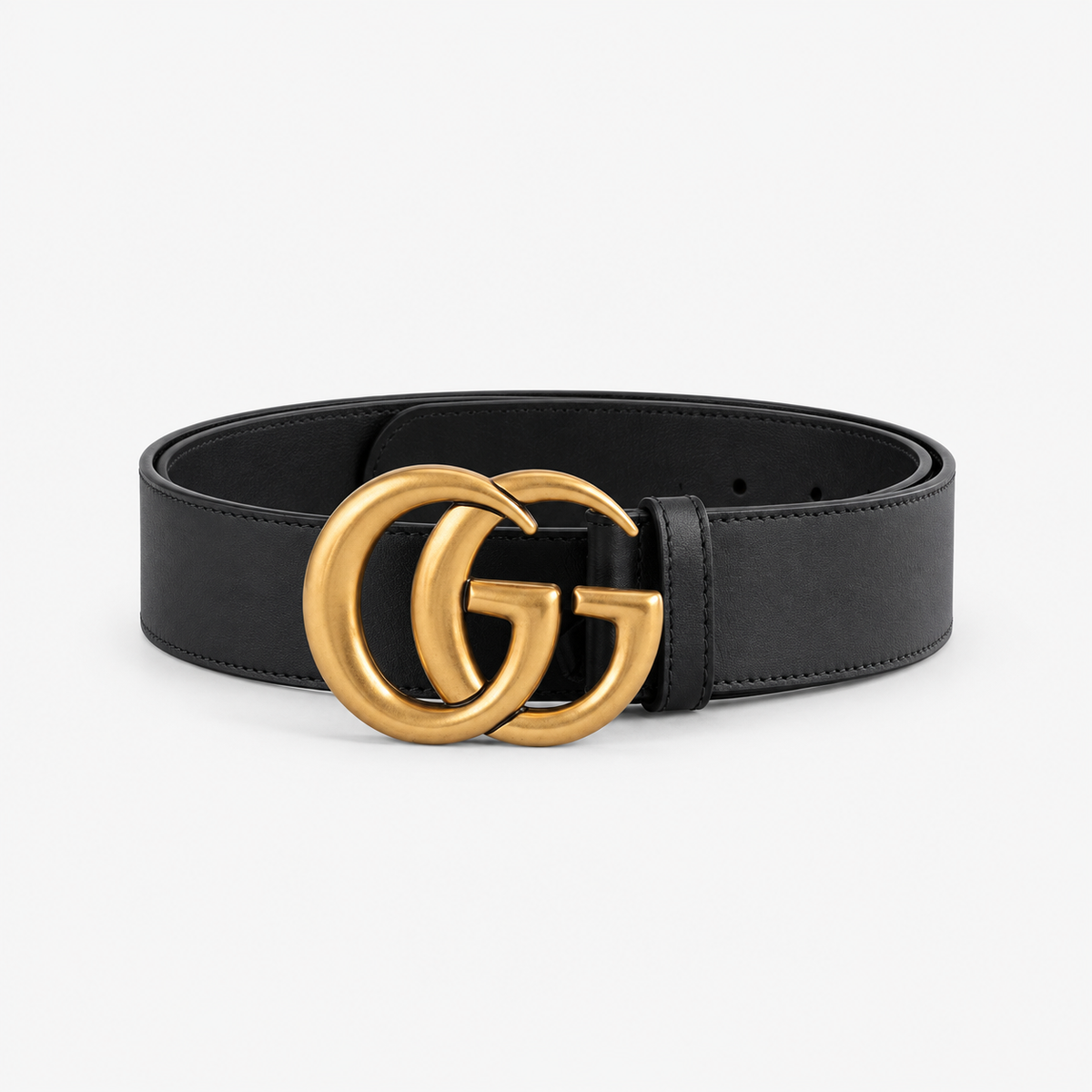 Unisex Black Smooth Leather Belt with Gold-Tone Interlocking Buckle — ZELORIAY catalog cover